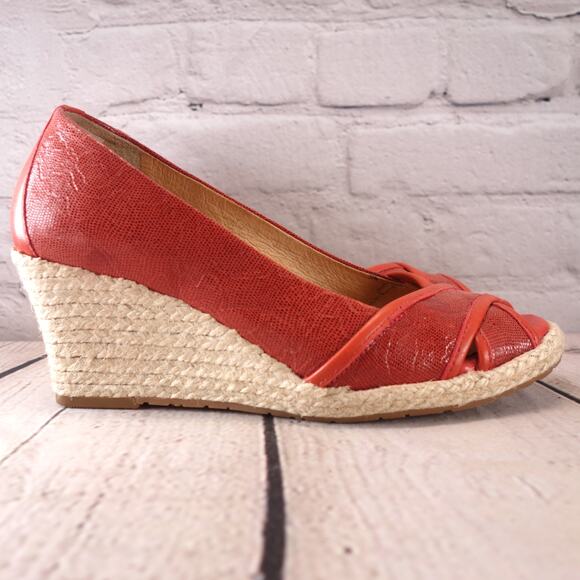 Nurture Women's Size 8M Peep Toe Espadrille Wedge Heel Shoe #371 - Picture 3 of 11
